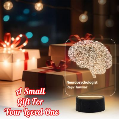 3D Illusion Night Lamp Personalized Neurologist Night Light | Customized Name Lamp with Warm White Light